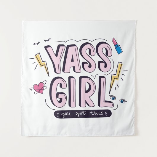 Yass Girl | U hebt dit Wandkleed (Voorkant)