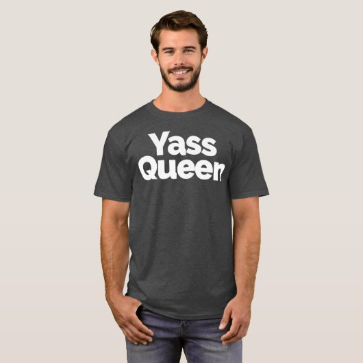 Yass Queen - Funny Drag and Ball Culture Premium T-shirt (Voorkant volledig)