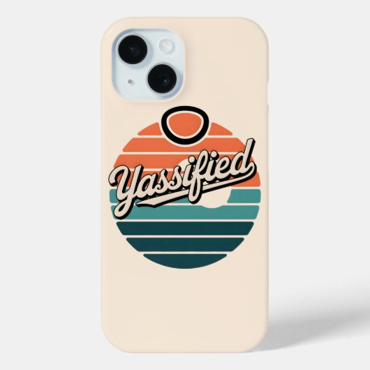 Yassified Retro Sunset Case-Mate iPhone Case (Achterkant)