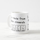 Yassin nom de table périodique tasse (Devant gauche)