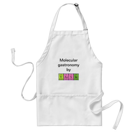 Yassin periodiek table name apron standaard schort (Voorkant)