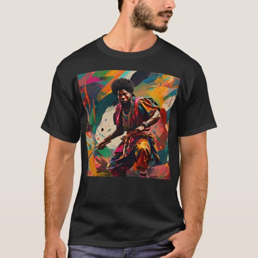 Yasuke African Samurai Warrior Abstract T-shirt (Voorkant)