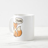 Yawning and sleeping fox mug koffiemok (Voorkant links)