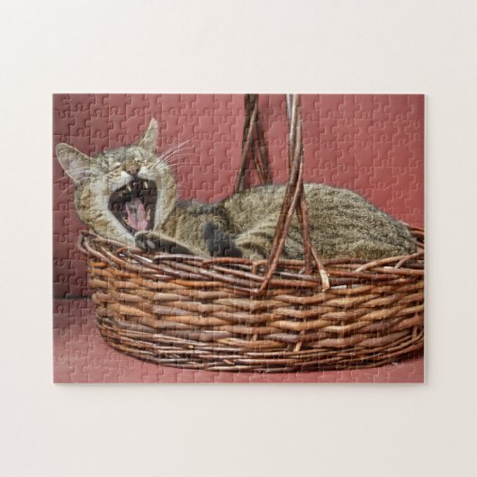 Yawning Cat Puzzle Legpuzzel (Horizontaal)