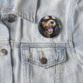 Yawning Cavalier King Charles Spaniel Ronde Button 5,7 Cm (In situ)