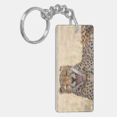 Yawning Cheetah Sleutelhanger (Voorkant Links)