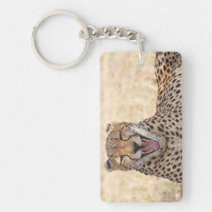 Yawning Cheetah Sleutelhanger