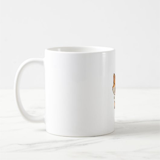 Yawning fox mug koffiemok (Links)