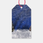 Yawning Fox Winter Gift Label Cadeaulabel (Achterkant)