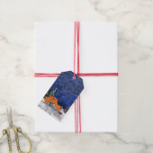 Yawning Fox Winter Gift Label Cadeaulabel (Met Touw)