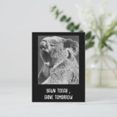 Yawning Koala-grappige zin Briefkaart (Staand voorkant)