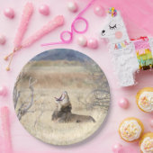 Yawning lion papieren bordje (Feest)