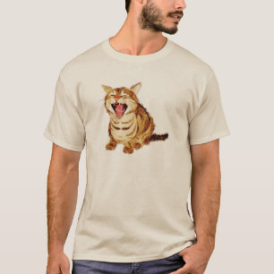 Yawning Tabby in Pastel Pencil Schets T-shirt