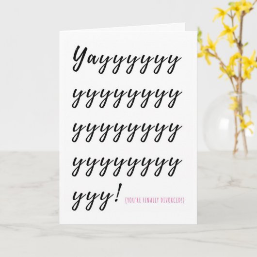 Yay ! Cartes de divorces (Fleur jaune)
