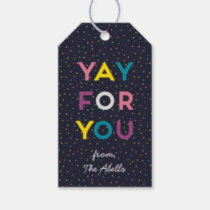 Yay for You polka dot Cadeaulabel