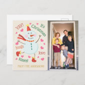 YAY haar kerstfotogroet Feestdagenkaart (Voorkant / Achterkant)