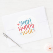 Yay Happy Mail - Sticker pour petites entreprises (Enveloppe)