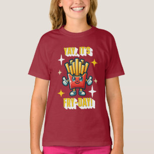 Yay, het is Fry-Day! Grappige Kawaii frietjes T-shirt