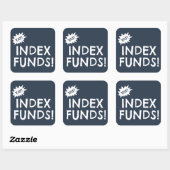 Yay Index Funds Vierkante Sticker (Vel)