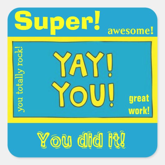 Yay Toi ! Stickers Affirmation pour enfants (Devant)