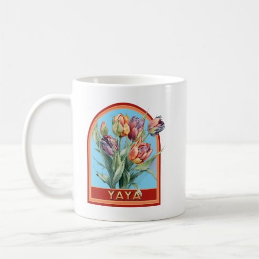 Yaya Bloemen Grootmoeder Koffiemok (Links)