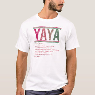 Yaya Definition Grandma Moederdag Retro Gift Wom T-shirt