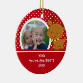 YaYa foto rendier kerstversiering Keramisch Ornament (Rechts)