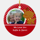 YaYa foto rendier kerstversiering Keramisch Ornament (Achterkant)