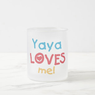 Yaya Loves Me T-shirts en geschenken Matglas Koffiemok