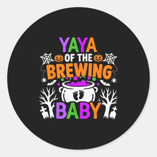 Yaya Of The Brewing Baby Halloween Costume Ronde Sticker (Voorkant)