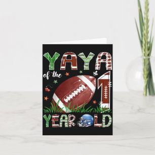 Yaya van de 1 jaar oude voetbal 1e verjaardag jong kaart