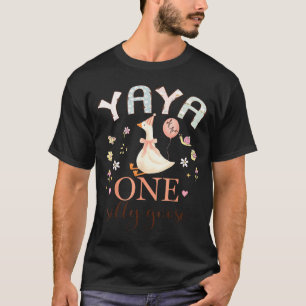 Yaya van de ene domme gans 1e verjaardag meisje t-shirt