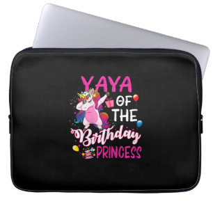Yaya Van De Verjaardag Prinses Eenhoorn Meisje T-S Laptop Sleeve