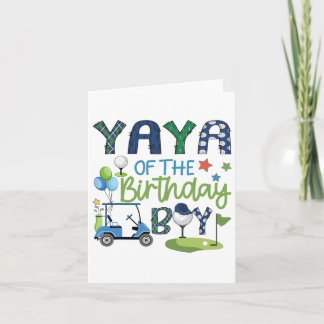 Yaya van het verjaardagsjongetje gat in één golfsp kaart