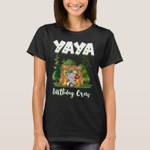 Yaya Verjaardagsploeg Zoo Dag Safari Party Celebra T-shirt