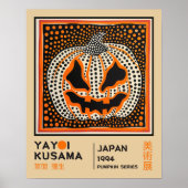 Yayoi Kusama Abstract Pumpkin Retro Exhibition Poster (Voorkant)