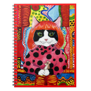 Yayoi Kusama eerbetoon als Schattige Cat mouse not Notitieboek
