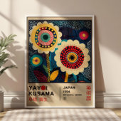 Yayoi Kusama Floral Exhibition Retro Botanical Poster