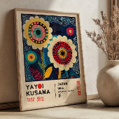 Yayoi Kusama Floral Exhibition Retro Botanical Poster