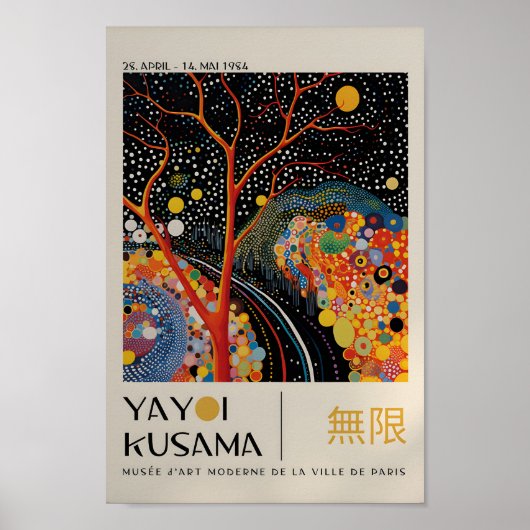 Yayoi Kusama Geïnspireerd Abstracte kunst Print (Voorkant)