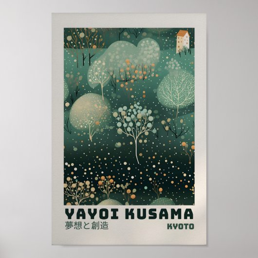 Yayoi Kusama Geïnspireerd Abstracte kunst Print (Voorkant)