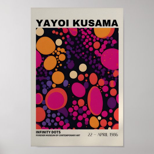 Yayoi Kusama Inspiré Art Abstrait Impression (Devant)