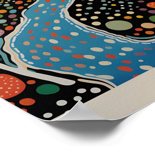 Yayoi Kusama Inspiré Art Abstrait Impression (Coin)