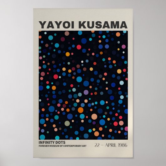 Yayoi Kusama Inspiré Art Abstrait Impression (Devant)