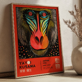 Yayoi Kusama Mandrill Japanse Kunsttentoonstelling Poster