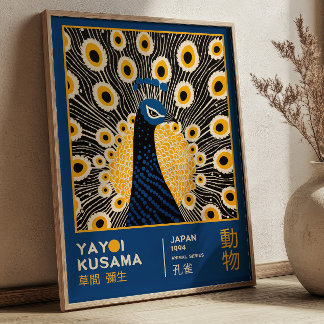 Yayoi Kusama Pauw Vogel Japanse Kunsttentoonstelli Poster