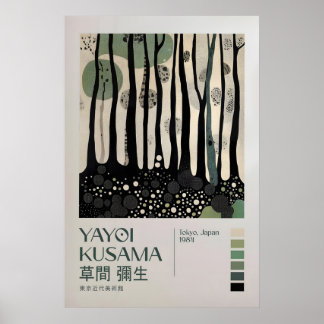 Yayoi Kusama Print, Moderne Kunstprint, Woonkamer Poster