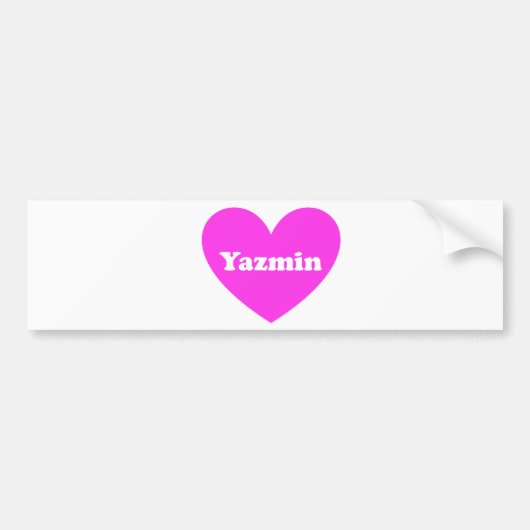 Yazmin Bumpersticker (Voorkant)