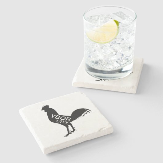 Ybor City Rooster Stenen Onderzetter (Zijkant)