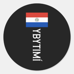 Ybytimã Paraguay Vlag Embleem Escudo Bandera Crest Ronde Sticker